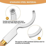 Carbide Woodturning Tool,4Pcs Carbide Tipped Wood Turning Tools Set,Solid Wood Handle and Carbide Inserts Perfect For Woodturning or Small to Weihnacht