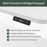 FEZIBO 63" Triple Motor L Shaped Standing Desk with LED Strip & Power Outlets, Height Adjustable Stand up Corner Gaming Desk with Ergonomic Monitor FEZIBO