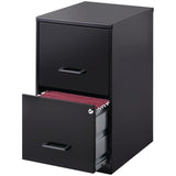 Scranton & Co Metal 2 Drawer Letter File Cabinet in Black Scranton & Co
