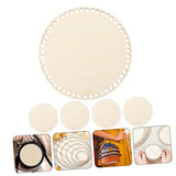 FONDOTIN 5pcs Woven Bag Base Blank Tote Bag Knitting Supplies DIY Kits DIY Bag Wooden Base Wood Basket Bottom Basket Weaving Base Bottom Shaper Pad FONDOTIN