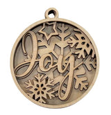 Joy Snowflake Door Sign 5 Pieces Laser Cut Out Unfinished RND11 The Wood Shape Store