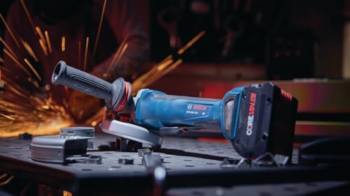 BOSCH GWS18V-10PB14 18V Brushless 4-1/2 – 5 In. Angle Grinder Kit with Paddle Switch and (1) CORE18V® 8 Ah High Power Battery - WoodArtSupply