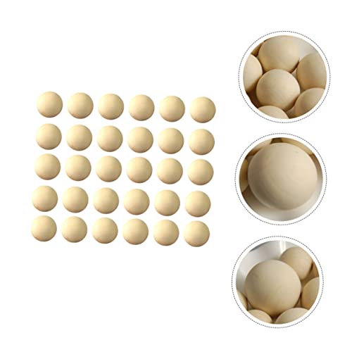 SEWACC 60PCS Wooden Beads Small Wooden Balls Wooden Balls for Crafts paintable Wooden no Hole Wood Beads Round Wood Balls Unfinished Wood Beads gnome SEWACC