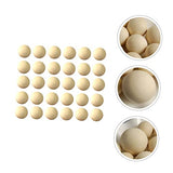 SEWACC 60PCS Wooden Beads Small Wooden Balls Wooden Balls for Crafts paintable Wooden no Hole Wood Beads Round Wood Balls Unfinished Wood Beads gnome SEWACC