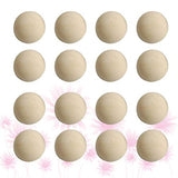 SUPVOX 100pcs Split Wood Balls Unfinished Half Wooden Balls to Paint DIY Christmas Ornament Crafts 15mm SUPVOX