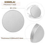 SINBRLAI 10 Pcs Blank Challenge Coin, Engraving Blanks Coins, Zinc Alloy Silver Plated 40mm Diameter with Acrylic Protection Box for DIY Crafts SINBRLAI