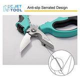 C.JET TOOL 8" Stainless Angle Type Electrician Scissors Heavy Duty Professional for Aluminium Copper Soft Cable C.JET TOOL