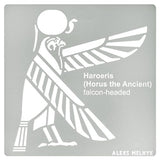 Aleks Melnyk No.443 Metal Stencil, Ancient Egypt, Haroeris, Horus The Ancient, Scarabaeus, Egyptian Religion, Small Stencil, 1 PC, Template for Wood Aleks Melnyk