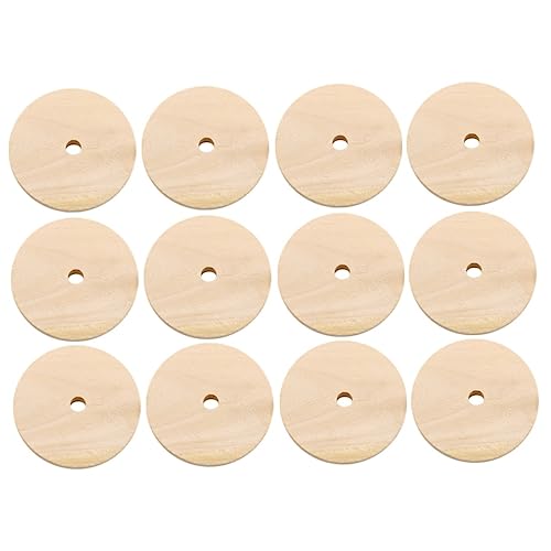 TEHAUX 1 Unfinished Wooden Cutouts Unfinished Wood Discs Unfinished Wood Circle Wood Cutouts for Crafts Circle Wood Chips Circle Wood Cutouts Wooden TEHAUX