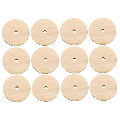 TEHAUX 1 Unfinished Wooden Cutouts Unfinished Wood Discs Unfinished Wood Circle Wood Cutouts for Crafts Circle Wood Chips Circle Wood Cutouts Wooden - WoodArtSupply