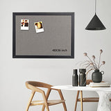 Bulletin Board 36 x 48 Inch, 100% Wood Framed Canvas Cork Board with Grey Fabric, Wall Mounted Notice Board for Home Office School gideal