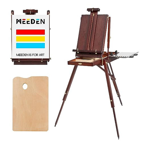 MEEDEN French Easel, Plein Air Easel, Art Easels for Painting Adult, Travel Easel, Easel Stand for Painting, Portable Artist Easel for Outdoor MEEDEN