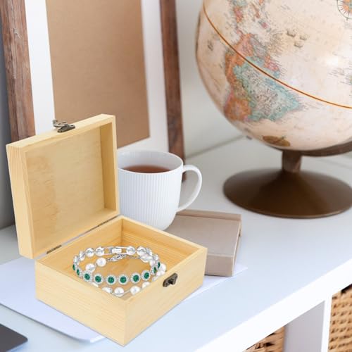VOSAREA Box Solid Wood Jewelry Box Hair Clip organzier Ornament case Earring Storage Packing case Decor Jewelry Organizer case Jewelry Container VOSAREA