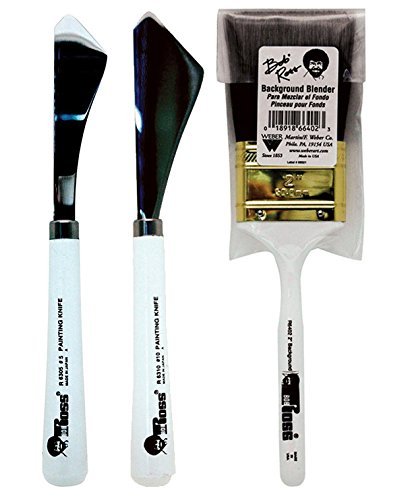 Bob Ross Painting Supplies Knife Set with Background Blender Brush Kit Bob Ross