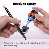 ARTME 24 Colors Airbrush Paint Set Include Metallic and Neon Colors, Opaque & Water Based Acrylic Paint, Leather & Shoe Airbrush Paint Kit for Artme