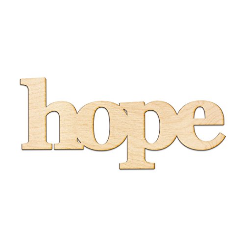 Hope Wood Sign Home Decor Gallery Wall Art Unfinished GIA 18" x 8" Woodums