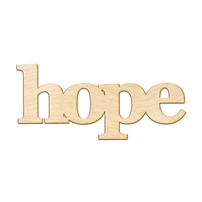 Hope Wood Sign Home Decor Gallery Wall Art Unfinished GIA 18" x 8"