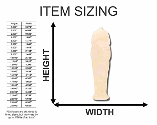 Unfinished Wood Sarcophagus Shape - Egypt - History - Craft - up to 24" DIY 24" / 1/2" 24 Hour Crafts