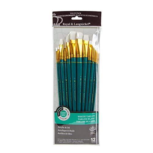 Royal Brush Manufacturing Royal and Langnickel Zip N' Close Brush Set, White Taklon Royal Brush Manufacturing Company