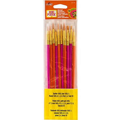 Mod Podge Brush Set, (10-Piece), Count - WoodArtSupply