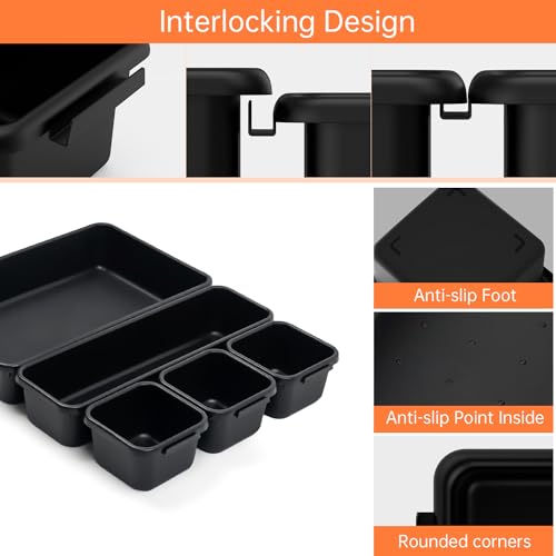 Giklux 45 Pack Tool Box Organizer Tray Divider, Toolbox Desk Drawer  Organizer,Garage Organization Storage for Rolling Tool Chest Cart Cabinet
