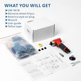 Pneumatic Mini Orbital Sander Grinder Polisher Kit, 2 inch Air Right Angle Surface Prep Tool with 41pcs Roll Lock Discs UPWOOD