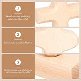 Operitacx 2pcs Christian Cross Stand up Cross Rustic Cross Decor Wood Cross Unfinished Wood Jesus Cross Wood Crosses for Crafts Desk Signs Tabletop Operitacx