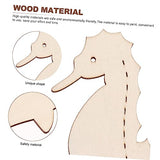 CORHAD 28Pcs Doodle Marine Wood Chips Unfinished Wood Cutout Shapes Wood Seahorse Cutout Wood Nautical Cutout mariposas decorativas para pared Wood CORHAD