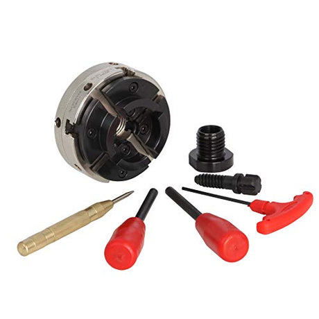 VINWOX SCR4-4 Wood Lathe Chuck, 4-Jaw Self-Centering Chuck, with 1"x8TPI thread & 3/4"x16TPI Adapter, 3 Years Warranty VINWOX