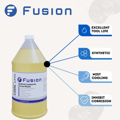 Mist Coolant for Metal Cutting Applications | Fusion Cool 2255 | Premium Synthetic Metalworking Fluid (1 Gallon) - WoodArtSupply