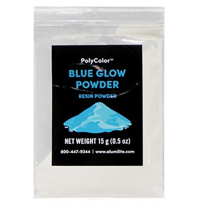 Stone Coat Countertops Blue Glow Metallic Powder (PolyColor) - Glow in the Dark Mica Powder for Epoxy Resin Kits, Casting Resin, Tumblers, Jewelry, - WoodArtSupply