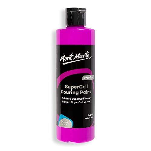 MONT MARTE SuperCell Pouring Paint 240ml - Fuchsia - WoodArtSupply