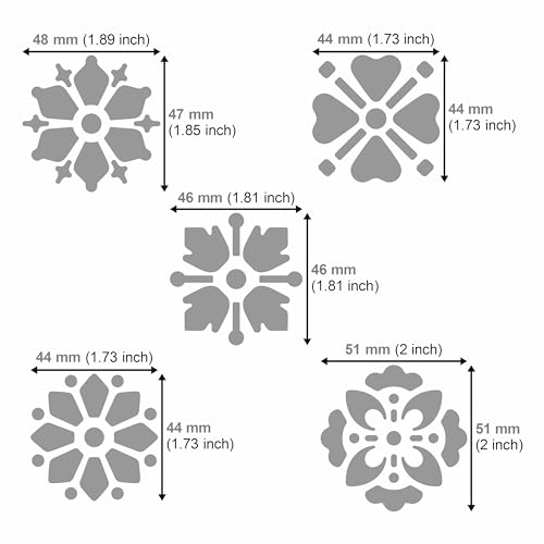 Aleks Melnyk No.291 Metal Stencil, Ornamental, Patterns, Flowers, Small Stencil, 1 PC, Template for Wood Burning, Engraving, Crafting, Scrapbook, - WoodArtSupply