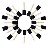 KINGART 242-20 Foam 20 Pc. Value Pack 2" Brush Set, Short Wood Handle, for Oil, Acrylic & Watercolor Paint, Great for Crafts, DIY Home Projects, KINGART