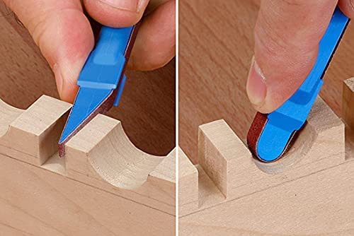 5 Piece Sanding Detailer Set with 2 Extra Replacement Belts Per Stick, 5 Grits 120, 240, 320, 400 & 500 Grit Made in The USA for Sanding Wood, Metal SANDING DETAILER