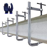 KARRYTON 4-Pack Heavy Duty 12"(300x120mm) F-Clamp w/ 4-3/4" Throat Depth, Bar Size 1"x15/32", 1400LB Clamping Force, Drop Forged Steel Bar Clamps for KARRYTON