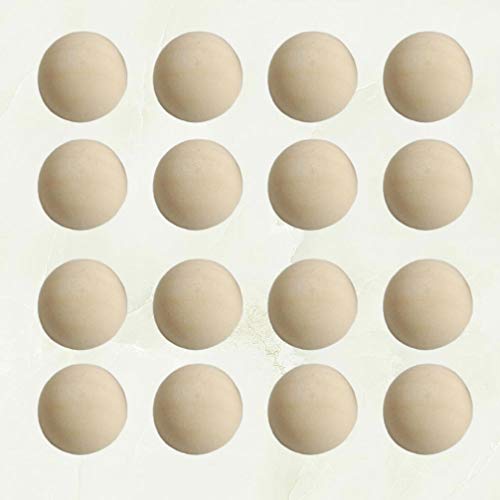 SUPVOX 100pcs Split Wood Balls Unfinished Half Wooden Balls Mini Hemisphere Half Round Craft Balls for DIY Craft Arts Christmas Decoration (Yellow SUPVOX