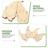 40pcs Gnome Wooden Hanging Ornaments Unfinished Wood Slices for Christmas Tree DIY Painting Graffiti Pendant Home School Decor Milisten
