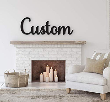 Custom Wood Word Sign, Wall Decor, Personalized Wooden Wall Art, Any cursive word or name sign Kobasic Creations