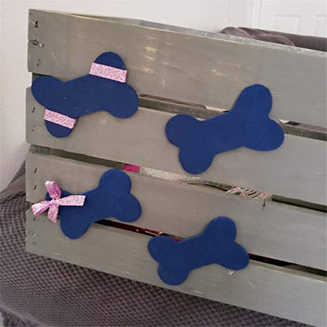 24pcs Bone Shaped Wooden Cutouts Unfinished Wood Dog Bone Wood DIY Craft Embellishments Gift Ornaments Decoration, 4.1x2.2 in JANOU