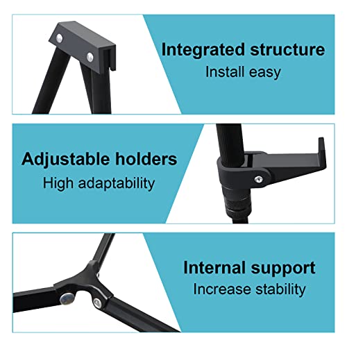 PUJIANG 63" Aluminum Easel Stand for Sign, Large Collapsible Easels for Display Posters/Whiteboard, Adjustable Height Artist Easel for Painting- PUJIANG