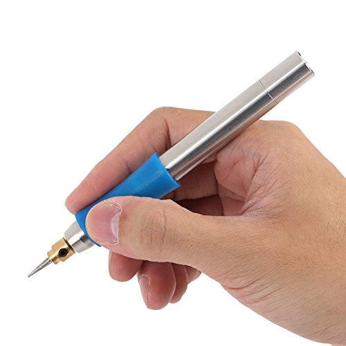 Stainless Steel Mini Handheld Electric Engraving Pen, 32000r/min Rechargeable Electric Grinder Pen Set Electric Micro Engraver Pen Mini Engraving FOSA