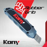 Kony, Heavy Duty Utility Knife, Carpet Cutter, Box Cutter Retractable w/Ruler, Water Bubble Level - Perfect Knife for Crafting, Cutting & Home Kony