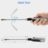 Butane Lighter Torch Long Lighter Jet Flame Windproof Lighter with Visual Fuel Window for Fireplace Kitchen Grill BBQ Camping, Black (No Butane V 1985.5.10