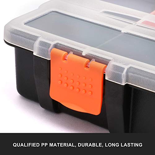 CASOMAN Hardware & Parts Organizers, 4 Piece Set Toolbox, Compartment Small Parts Organizer, Versatile and Durable Storage Tool Box CASOMAN