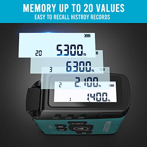 MiLESEEY DT20 Laser Tape Measure 3-in-1, 130FT Laser Distance Meter, 16FT Digital Tape Measure, Regular Tape Measure, Area Volume Measuring MiLESEEY