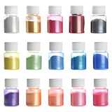 Mica Powder, 15 Colors Epoxy Resin Dye Set, SEISSO Natural Pigment Powders Dyes for Epoxy Resin/DIY Cosmetic/Soap/Paint/Nail Arts Polish/Soy Wax SEISSO