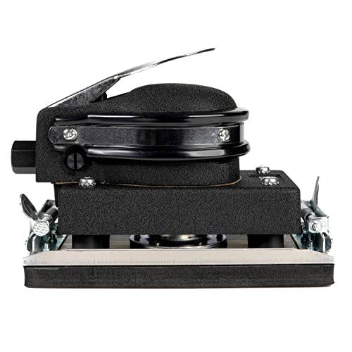 EMAX Air Jitterbug Random Orbital Sander - 3-1/2" x 6-3/4" Pneumatic Orbital Sanding Tool with Thick Rubber Pad & 7,000 Max RPM - EATJS80S1P EMAX