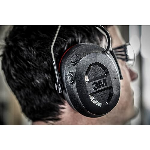 3M Pro-Protect + Gel Cushions Electronic Hearing Protector with Bluetooth Wireless Technology, NRR 26 dB, Black, Medium 3M
