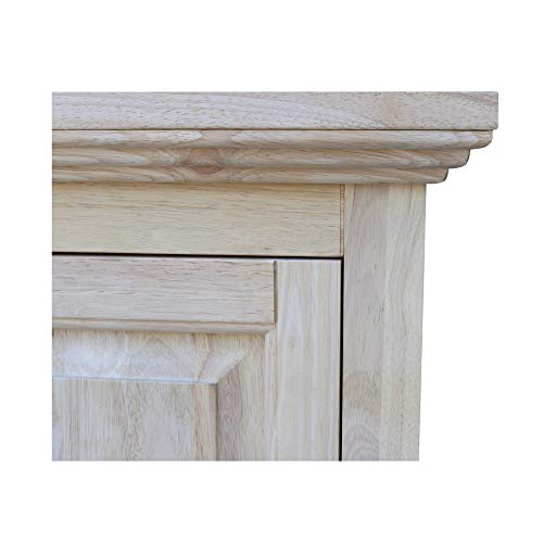 IC International Concepts Single Jelly Cabinet, 51-Inch, Unfinished IC International Concepts